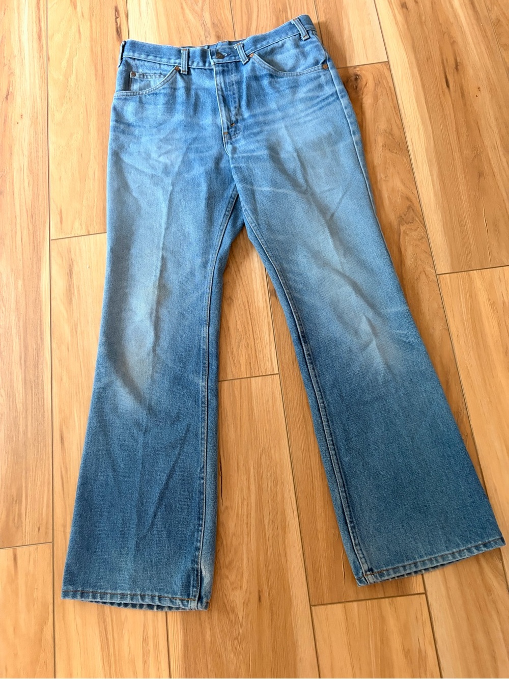 Women's Light Blue Flare Jeans - Casual Wide Leg